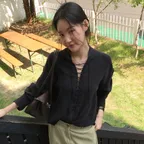 [29CM 단독][퀸지 착용] cecilie lace-up blouse (black)
