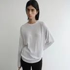 [1st]loose long t-shirt_white melange