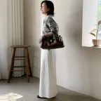 SIST9052 코튼 퍼티그 롱 스커트_White