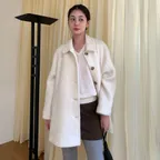 Snow White Half Balmacaan Coat