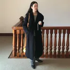 [은현pick/울마크/길이선택/26FW 재입고] 울 캐시미어 카라 배색 롱코트_3 colors
