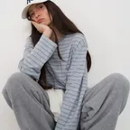 [9/8 예약배송] Kiko stripe t-shirt_Melange grey