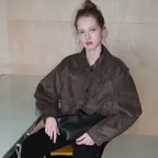 SUEDE BOMBER JACKET_DARK BROWN