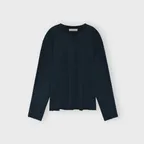 High Gauge V Neck Long Sleeve, Dark Navy