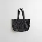 DISTRESSED HORSEHIDE TOTE BAG black