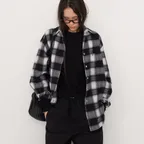 [9/10 예약배송]Ted boxy check shirt_Black