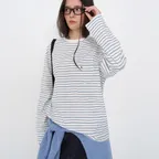 [2nd_9/8 예약배송] Kiko stripe t-shirt_White