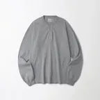 THERMAL VINTAGE HENLEY NECK LONG SLEEVE TEE_8%MELANGE GRAY