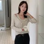 [베뉴엣 X 이주미] Woody Cardigan_Latte