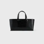 Croco Wide Bag Mini (Black)