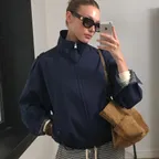 Ruby Vintage Cotton Jacket-Navy