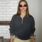 Loose Fit Check Knit Half Zip Up-Charcoal