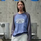[2nd] Leo Raglan Long Top - Blue(Charcoal)