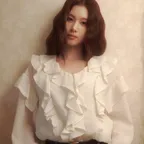 우먼 레이스 블라우스 아이보리