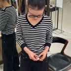 Palette V-Neck Knit_Stripe Navy