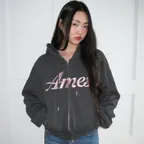 STANDARD LOGO HOODIE ZIP-UP CHARCOAL