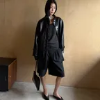 Glossy High Neck Leather Jacket
