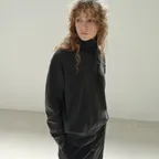 All-day Cotton Round Knit - Charcoal