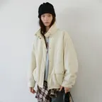 Snap light padded jumper_Butter