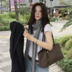 [고민영 PICK] moody wide bag (nylon) - dark brown