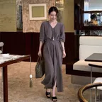[8/29 18시 LIVE] [강문경 x 29 EDITION] FLUID DRAPE LONG OPS_STONE GREY