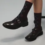 [GROVE X NEGATIVETHREE] BROGUE MARY JANE (RUB OFF BROWN)