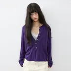 Petit Hole Henley Knit_Purple