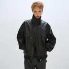 [7차] VEGAN LEATHER FLIGHT JACKET