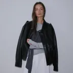 Dena Leather Blouson (Black)