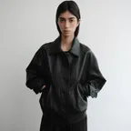 faux leather blouson_black