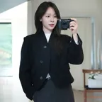 [29CM 단독] [꼬민지 PICK] wool collarless jacket (black)