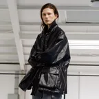 JK012 Archive Leather Safari Jacket (Black)