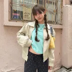 [해삐 PICK] [Chouetties] Shirring Fake Leather Jumper (ivory) LAUAX26200IVX