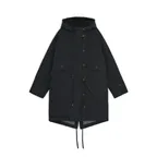 Padded fishtail duffle parka (Black)