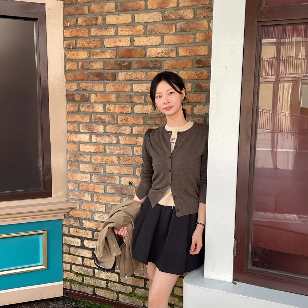 스트라이프 플레어 미니 스커트  블랙 스트라이프 (KE6827M035)