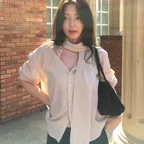 [곰송이 PICK] Aube Drape Shirt & Scarf Set-Beige