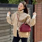 [시야쥬X뉴뉴] SIAC3144 Mini Puff Suede Bag_Wine