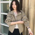 [곰송이 PICK] Claire Highneck Jacket-Beige