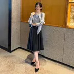 [단독]Gallery Pleats Skirt_charcoal