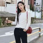 [시야쥬X뉴뉴] SITP5312 보트넥 드롭 숄더 티셔츠_Cream