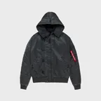 N-2B HERITAGE FIT PARKA (BATTLEWASH) BLACK
