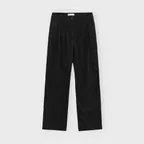 W Washed Two Tuck Pants, Black