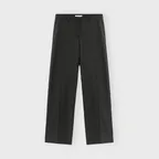 W Low Rise Wool Pants, Charcoal