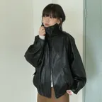 [오제/한빛 PICK] [단독] ETTA LEATHER JUMPER_BLACK