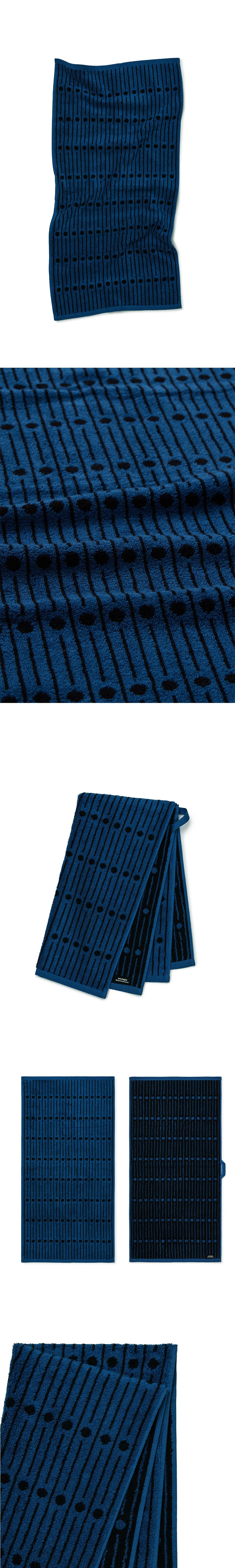[towelogist x kitty bunny pony] Miller Reverse Blue 40x80cm, 1ea