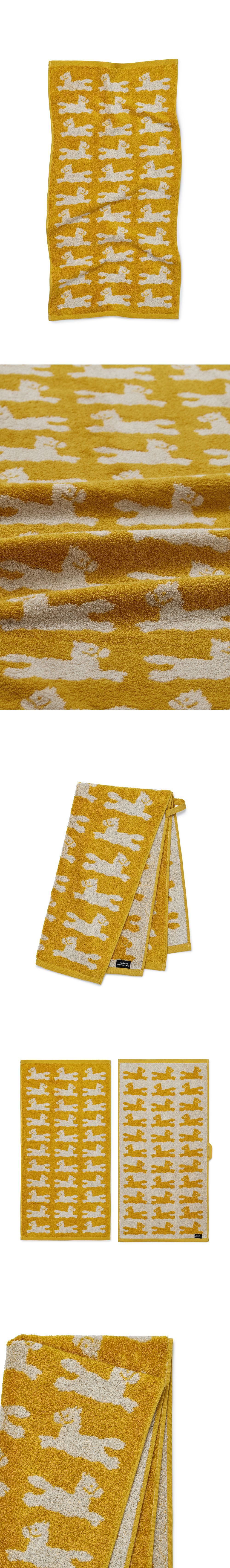 [towelogist x kitty bunny pony] Happy Pony Mustard 40x80cm, 1ea