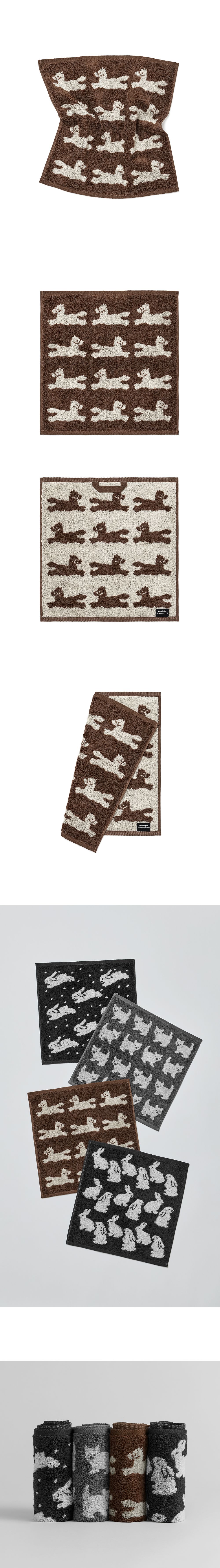 [towelogist x kitty bunny pony] Happy Pony Hand Towel 34x34cm, 1ea
