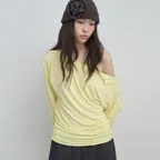 2-WAY SHOULDER BUTTON TOP_LEMON