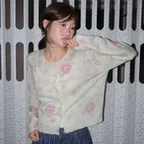VINTAGE FLORAL CARDIGAN YELLOW