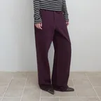 STRAIGHT COTTON PANTS_PURPLE